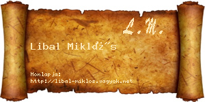 Libal Miklós névjegykártya